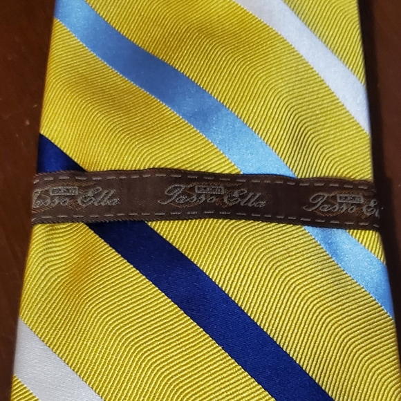 Tasso Elba Silk Diagonal Striped Tie NWOT - Picture 8 of 10